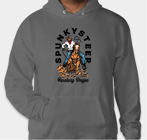 "Cowboy" Spunky Steer Hoody Smoke Grey