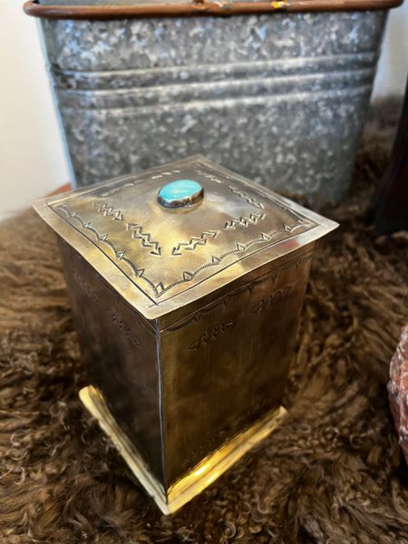 Stamped Square Silver Box (Large)
