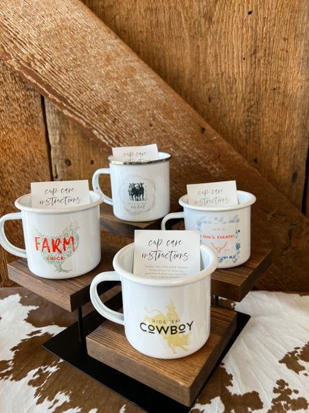 CLEARANCE Metal Coffee Mug (4 Options)