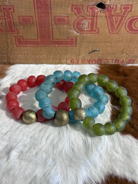 CLEARANCE Recycled Glass Bracelets