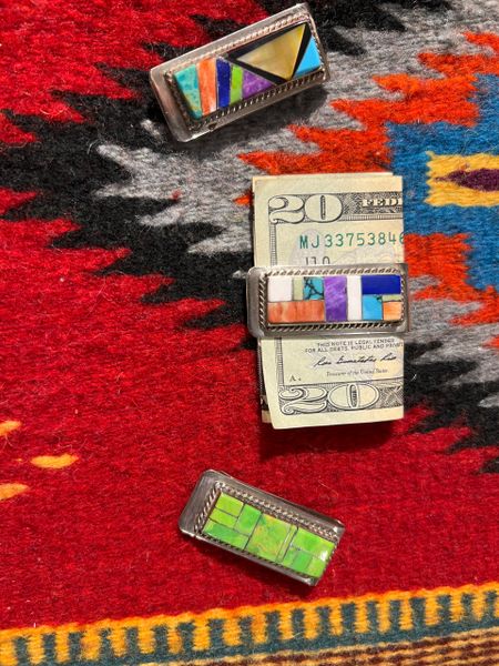 CLEARANCE Inlaid Stone Money Clip