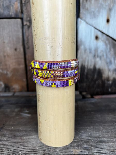CLEARANCE Mosiac Wrap Bracelet (Lilac)