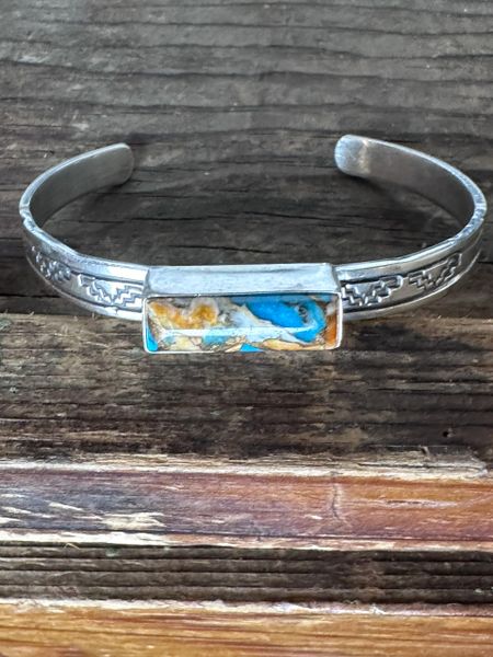 Spiny Oyster & Turquoise Handmade Bracelet