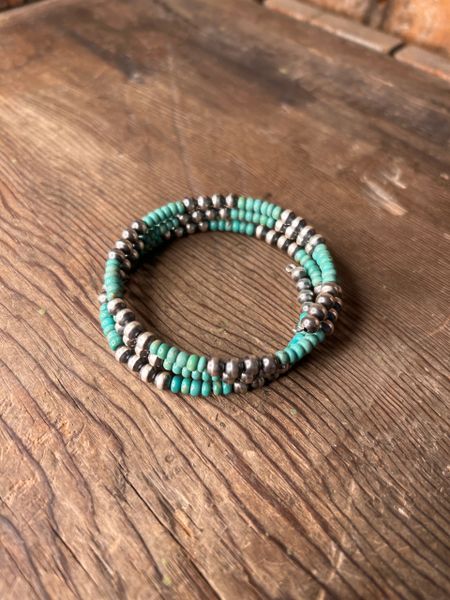 Bead & Navajo Wrap Bracelet