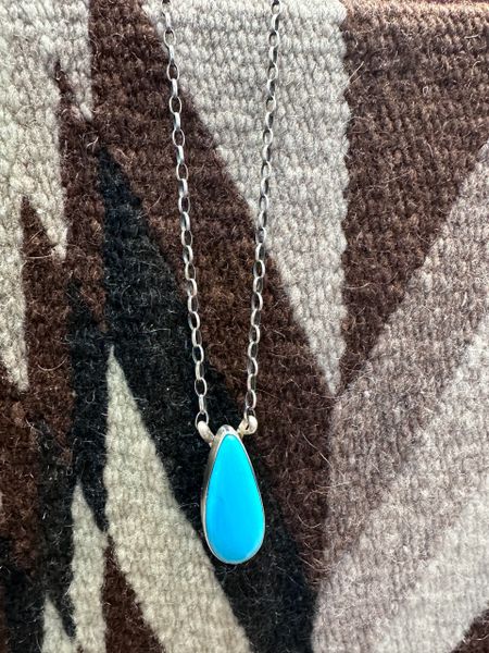 Tear Drop Necklace Turquoise