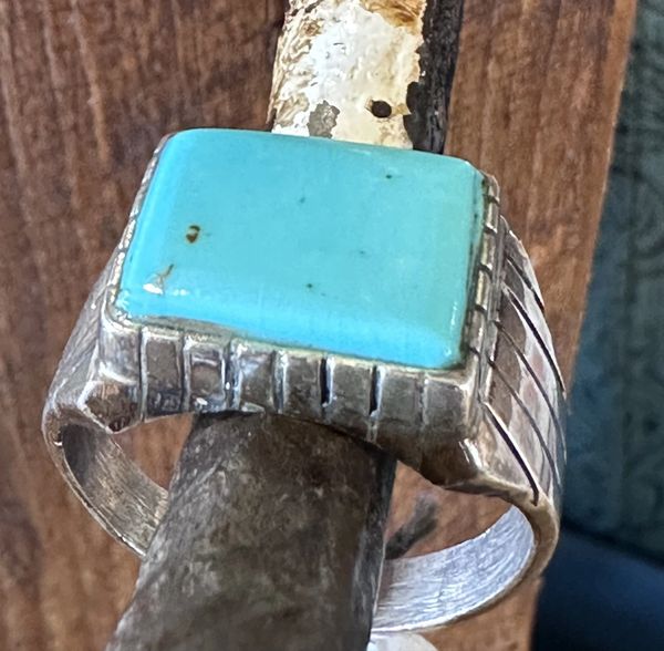 CLEARANCE Silver Turquoise Ring