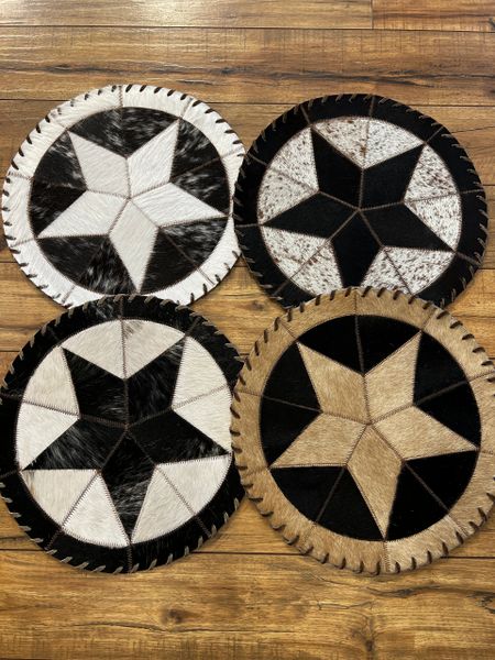 Cowhide Star Placemats (Option 3)