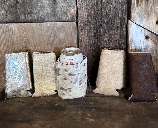 CLEARANCE Cowhide Koozies