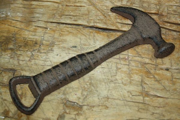CLEARANCE Hammer Bottle Opener Cast Iron