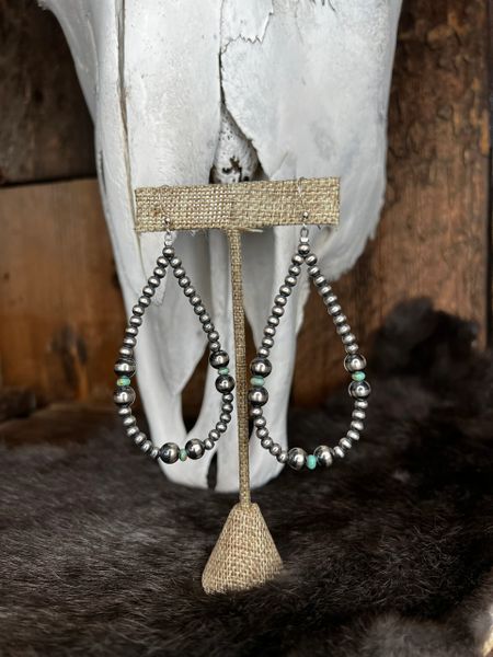 Navajo Teardrop Dangles w/Turquoise