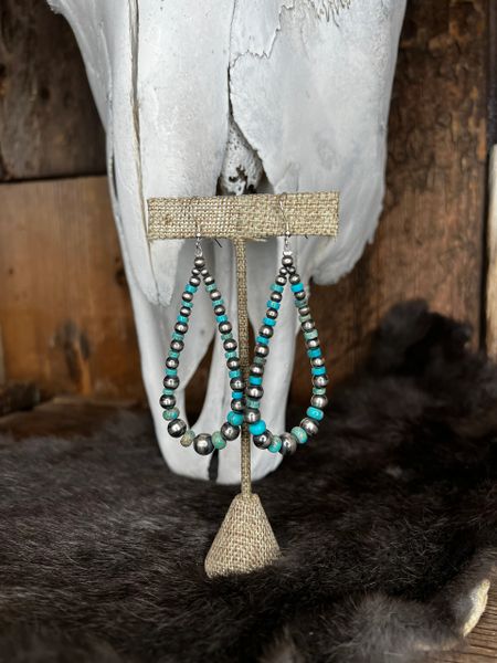 Navajo & Turquoise Teardrop Dangles