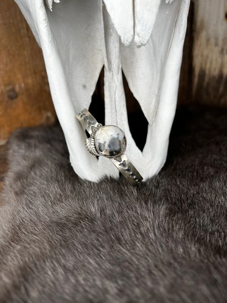 White Buffalo Cuff Stamped