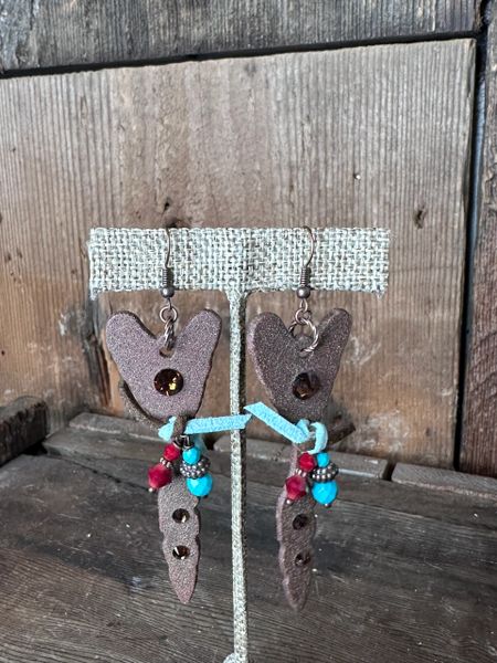 CLEARANCE Heart/Feather Earrings