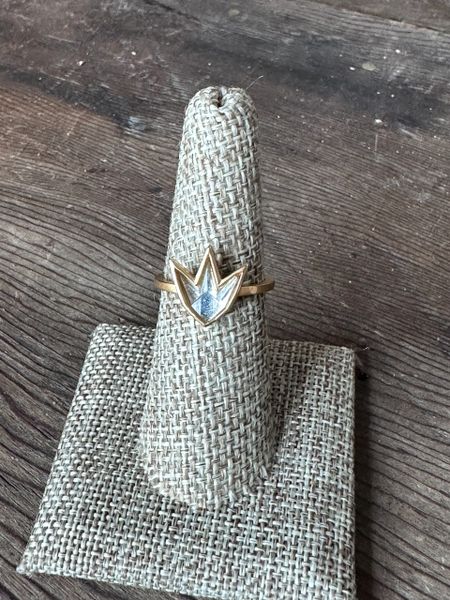 CLEARANCE Clear Glass Claw Ring