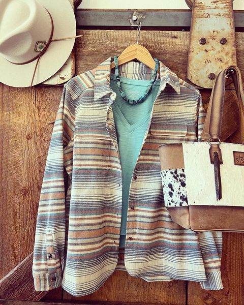 CLEARANCE Women's Board Shirt Multi Stripe