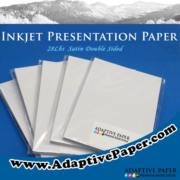 Premium Inkjet Presentation Paper Double Sided Satin 28lbs