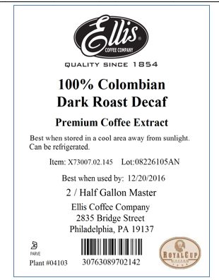 Ellis 100% Columbian Dark Roast Decaf