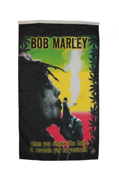 BOB MARLEY 5' X 3' FEET BANNER FLAG .. NEW AND IN A PACKAGE
