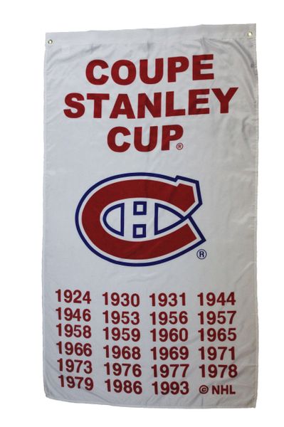 COUPE STANLEY CUP MONTREAL CANADIENS 5' X 3' FEET NHL HOCKEY LOGO BANNER FLAG