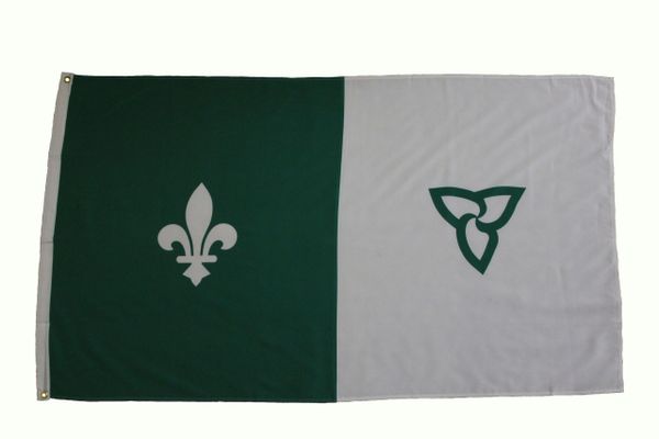 FRANCO-ONTARIAN LARGE 3' X 5' FEET COUNTRY FLAG BANNER
