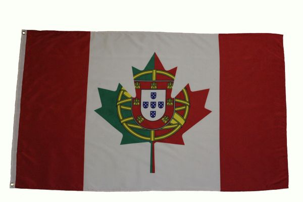 PORTUGAL / CANADA LEAF 3' X 5' Feet Country FLAG BANNER