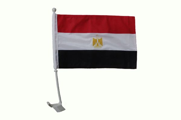 EGYPT 12" X 18" INCH COUNTRY FLAG HEAVY DUTY WITH STICK CAR FLAG