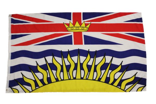 BRITISH COLUMBIA Large 3' X 5' Feet Provincial FLAG BANNER