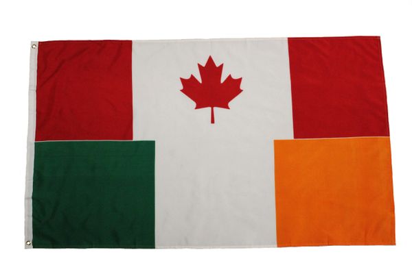 CANADA - IRELAND LARGE 3' X 5' Feet Country FLAG BANNER