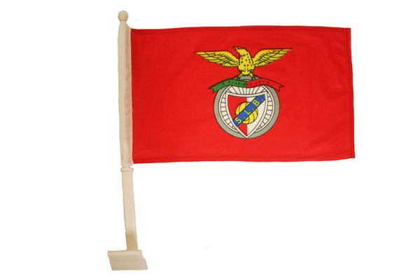 Benfica Portugal Soccer Team FIFA Soccer World Cup Heavy Duty Car Stick Flag 28 CM X 47 CM .. New