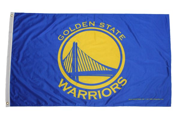 GOLDEN STATE WARRIORS NBA LOGO - YELLOW BACKGROUND 3' X 5' FEET Flag Banner (RICO Industries INC)