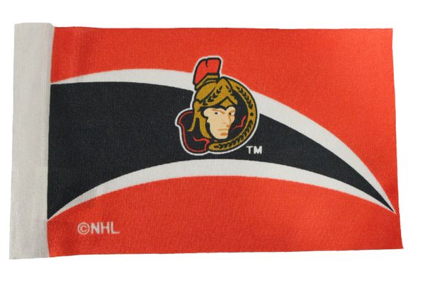 Ottawa Senators NHL Logo 9" x 6" Inch CAR Antenna Flag. HockeyRules Polyester New …