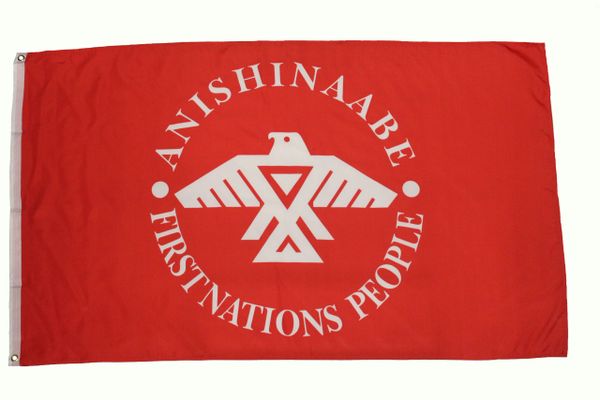ANISHNAABE FIRST NATIONS PEOPLE 3' X 5' FEET PICTURE FLAG BANNER