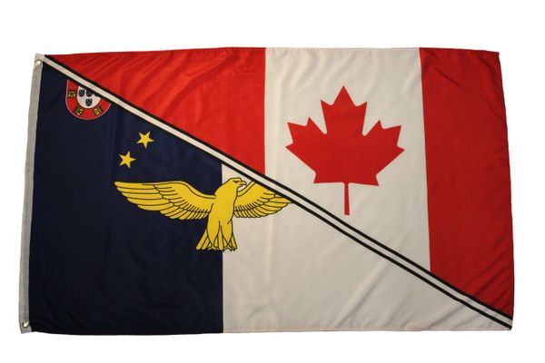 CANADA - AZORES Large COMBO Country 3' X 5' Feet FLAG BANNER