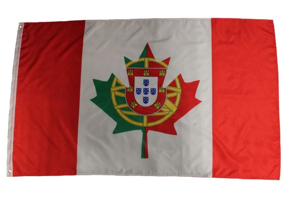 CANADA - PORTUGAL Combo Country 3' X 5' Feet FLAG BANNER