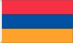 ARMENIA LARGE 3' X 5' FEET COUNTRY FLAG BANNER .. NEW AND IN A PACKAGE