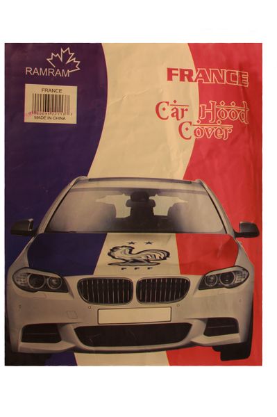 FRANCE Country Flag , 2 Stars , FFF Logo CAR HOOD COVER