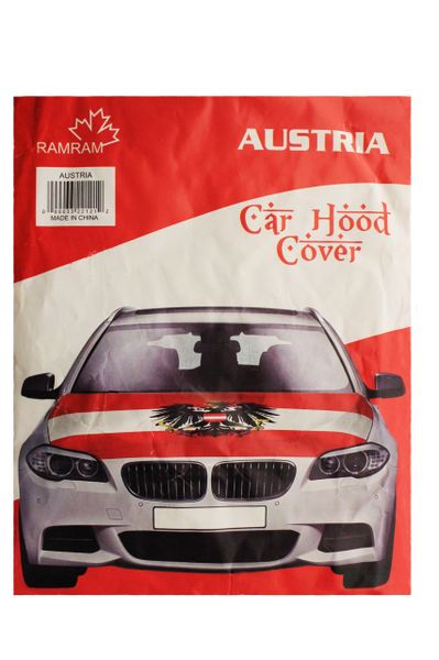 AUSTRIA Country Flag With Eagle CAR HOOD COVER