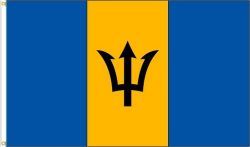 BARBADOS LARGE 3' X 5' FEET COUNTRY FLAG BANNER .. NEW AND IN A PACKAGE