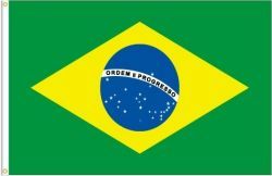 BRASIL LARGE 3' X 5' FEET COUNTRY FLAG BANNER .. NEW AND IN A PACKAGE