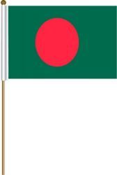 BANGLADESH LARGE 12" X 18" INCHES COUNTRY STICK FLAG ON 2 FOOT WOODEN STICK .. NEW AND IN A PACKAGE