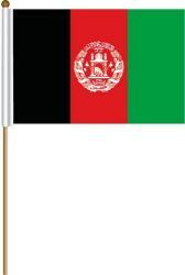 AFGHANISTAN LARGE 12" X 18" INCHES COUNTRY STICK FLAG ON 2 FOOT WOODEN STICK .. NEW AND IN A PACKAGE