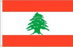 LEBANON LARGE 3' X 5' FEET COUNTRY FLAG BANNER .. NEW AND IN A PACKAGE