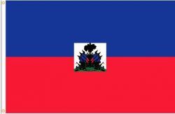 HAITI LARGE 3' X 5' FEET COUNTRY FLAG BANNER .. NEW AND IN A PACKAGE