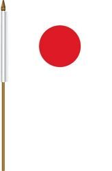 JAPAN 4" X 6" INCHES MINI COUNTRY STICK FLAG BANNER ON A 10 INCHES PLASTIC POLE .. NEW AND IN A PACKAGE.