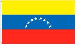 VENEZUELA LARGE 3' X 5' FEET COUNTRY FLAG BANNER .. NEW AND IN A PACKAGE