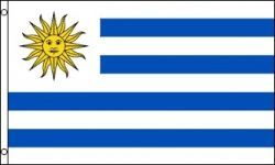 URUGUAY LARGE 3' X 5' FEET COUNTRY FLAG BANNER .. NEW AND IN A PACKAGE