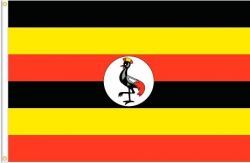 UGANDA LARGE 3' X 5' FEET COUNTRY FLAG BANNER .. NEW AND IN A PACKAGE