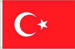 TURKEY LARGE 3' X 5' FEET COUNTRY FLAG BANNER .. NEW AND IN A PACKAGE
