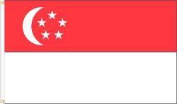 SINGAPORE LARGE 3' X 5' FEET COUNTRY FLAG BANNER .. NEW AND IN A PACKAGE