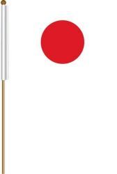 JAPAN LARGE 12" X 18" INCHES COUNTRY STICK FLAG ON 2 FOOT WOODEN STICK .. NEW AND IN A PACKAGE